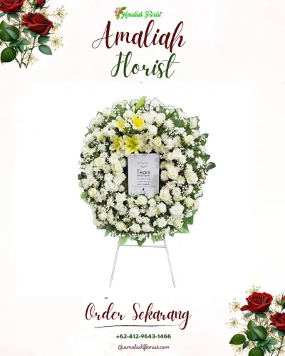 Krans Bunga Duka Cita di Cicangkanghilir